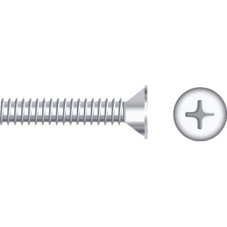 Seachoice Qualifies for Free Shipping Seachoice 1/4-20 x 1" Flat Machine Screw Chrome 50-pk #01789