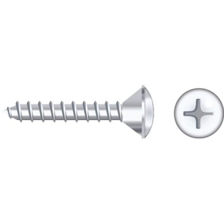 Seachoice Qualifies for Free Shipping Seachoice #10 x 1" Oval Sheet Metal Screw Chrome 50-pk #01771