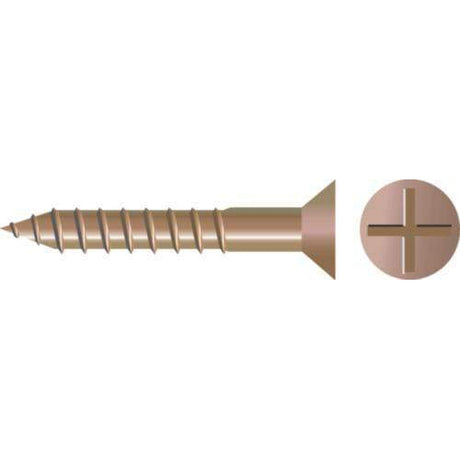 Seachoice Qualifies for Free Shipping Seachoice #10 x 1" R&P Flat Head Wood Screw Silicon Bronze 100-pk #01408