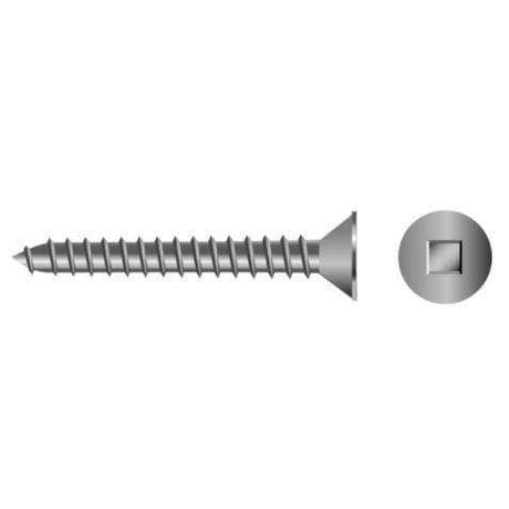 Seachoice Qualifies for Free Shipping Seachoice #10 x 1" Square Flat Sheet Metal Screw SS 100-pk #01153