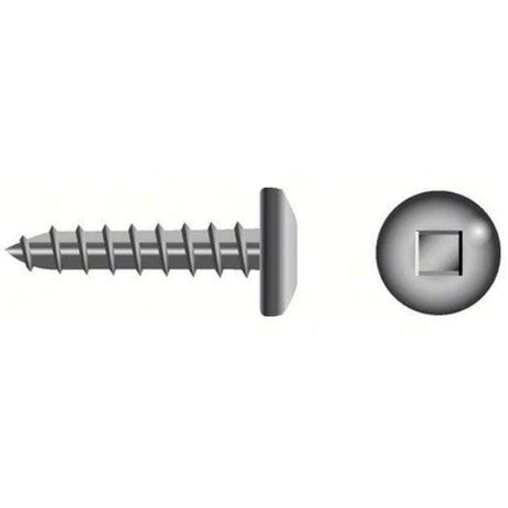 Seachoice Qualifies for Free Shipping Seachoice #10 x 1" Square Pan Sheet Metal Screw SS 100-pk #01189