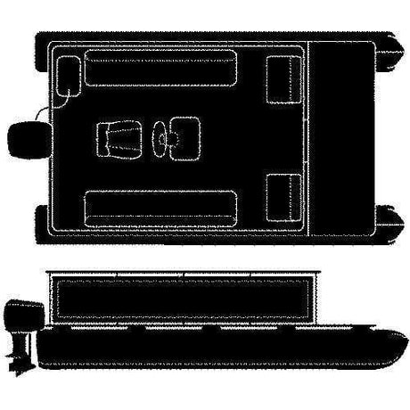 Seachoice Not Qualified for Free Shipping Seachoice 21'6 Pontoon Cover with Rails #97821