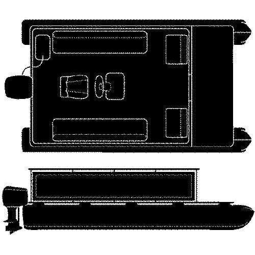 Seachoice Not Qualified for Free Shipping Seachoice 24'6 Pontoon Cover with Rails #97831