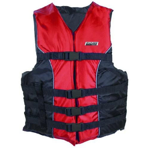 Seachoice Qualifies for Free Shipping Seachoice 4-Belt Ski Vest Red S/M #85380