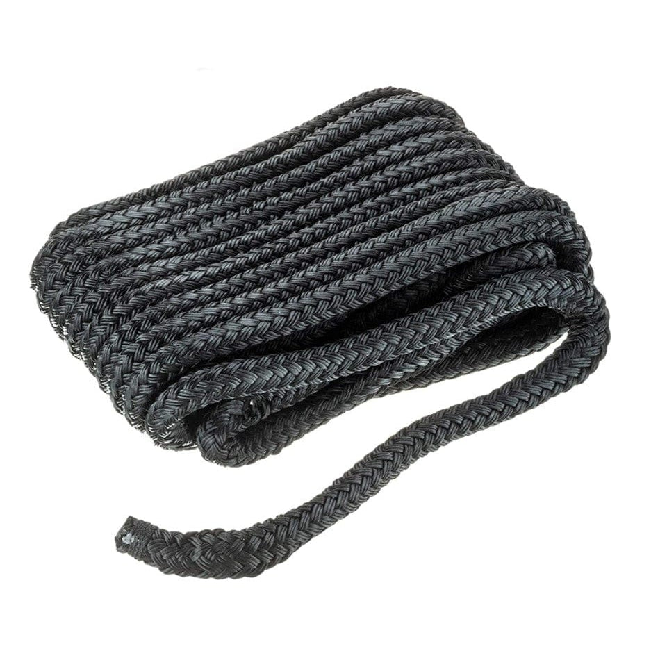 Seachoice Qualifies for Free Shipping Seachoice Double Braided Dock Line Black 3/8" x 25' #40641