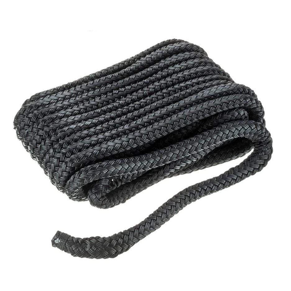 Seachoice Qualifies for Free Shipping Seachoice Double-Braided Dock Line Black 5/8" x 20' #40461