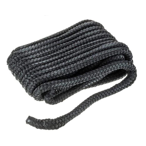 Seachoice Qualifies for Free Shipping Seachoice Double-Braided Dock Line Black 5/8" x 25' #40441