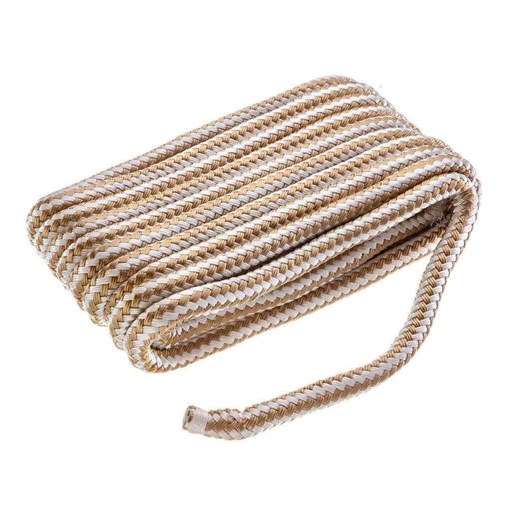 Seachoice Qualifies for Free Shipping Seachoice Double-Braided Dock Line Gold/White 5/8" x 25' #40051