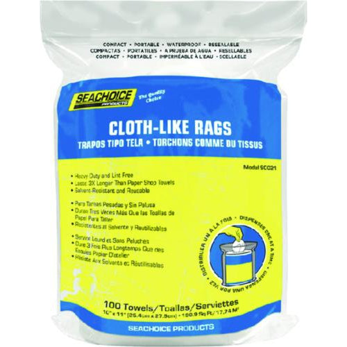 Seachoice Qualifies for Free Shipping Seachoice Rags-In-A-Resealable Bag 100-pk #90021