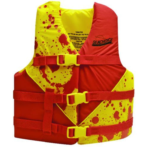Seachoice Qualifies for Free Shipping Seachoice Red/Yellow Deluxe Youth Vest 24-29" #86170