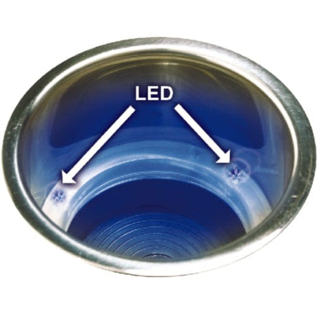 Seachoice Qualifies for Free Shipping Seachoice SS Blue LED Drink Hold with Drain #79371