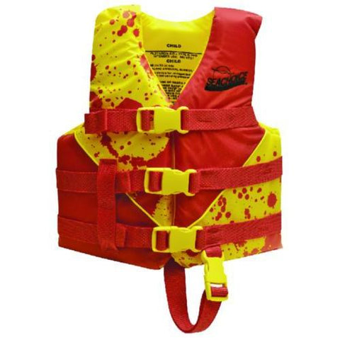 Seachoice Qualifies for Free Shipping Seachoice Yellow/Red Deluxe Child Vest Level 70 #86130