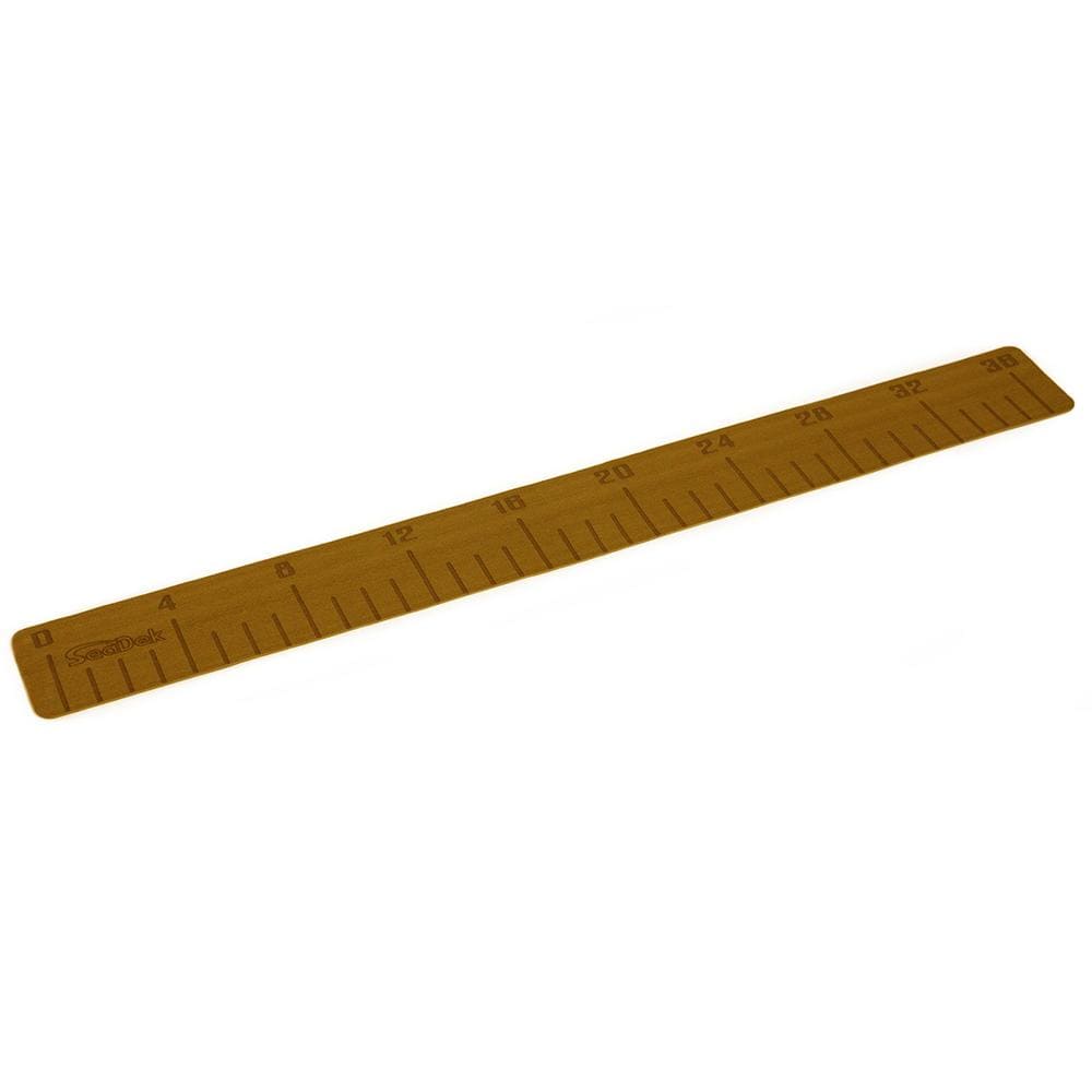 Seadek 4" x 36" 3mm Fish Ruler Laser Logo Mocha Brushed #22135-80090