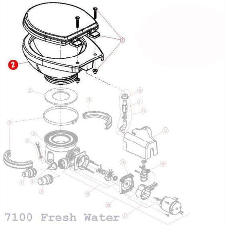 Dometic Oversized - Not Qualified for Free Shipping Sealand Tech Kit Bowl 5000 Series Bone #385311080