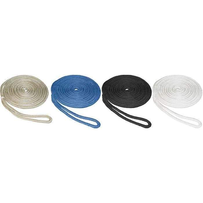 Seasense 1/2" x 15' Double Braid Dock Line Nylon White #50013219