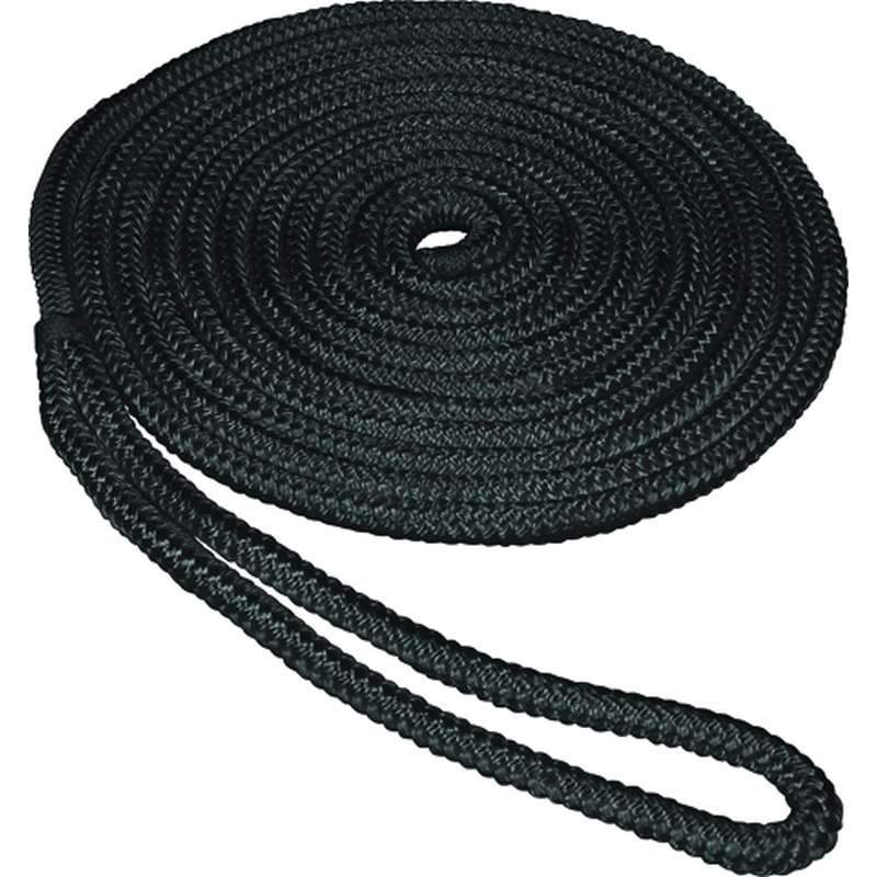 Seasense Qualifies for Free Shipping Seasense 1/2" x 20' Double Braid Dock Line Nylon Black #50013097