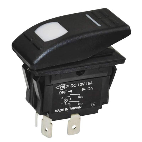 Seasense 6 Pole Splash-proof Switch with LED with Labels #50031250