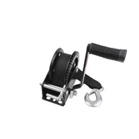 Seasense Black Trailer Winch 1200 lb with Thumb Bar and Strap #50017835