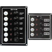 Seasense LED Switch Panel 4-Gang Breaker and Rubber Boots #50031284