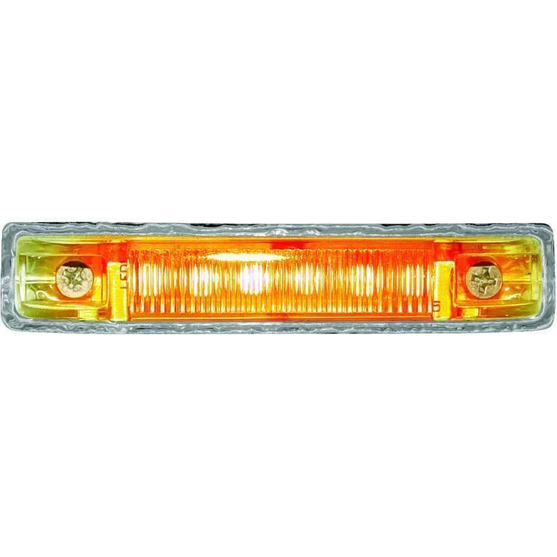 Seasense LED Utility Amber Light Strip 4" Chrome Bezel #50023602