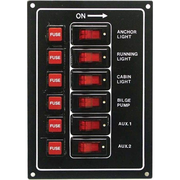 Seasense Qualifies for Free Shipping Seasense Switch Panel 6-Gang #50031275
