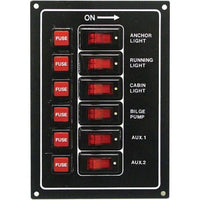 Seasense Qualifies for Free Shipping Seasense Switch Panel 6-Gang #50031275