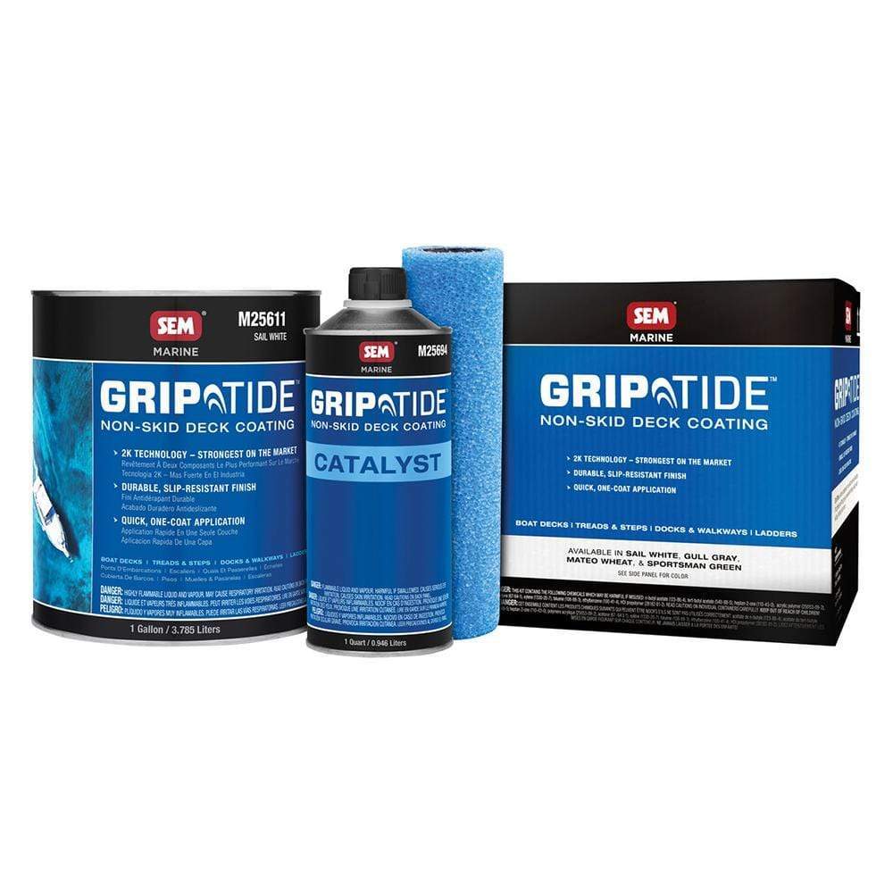 SEM Products Qualifies for Free Shipping SEM Griptide Non-Skid Deck Coating Kit Sail White #M25610