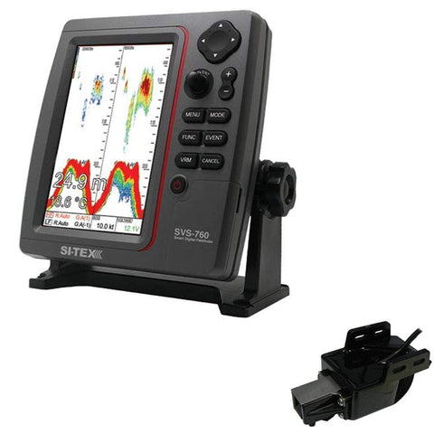 SI-TEX Qualifies for Free Shipping SI-TEX SVS-760 Fish Finder Kit w/Transom w/Temp and Speed #SVS-760TM