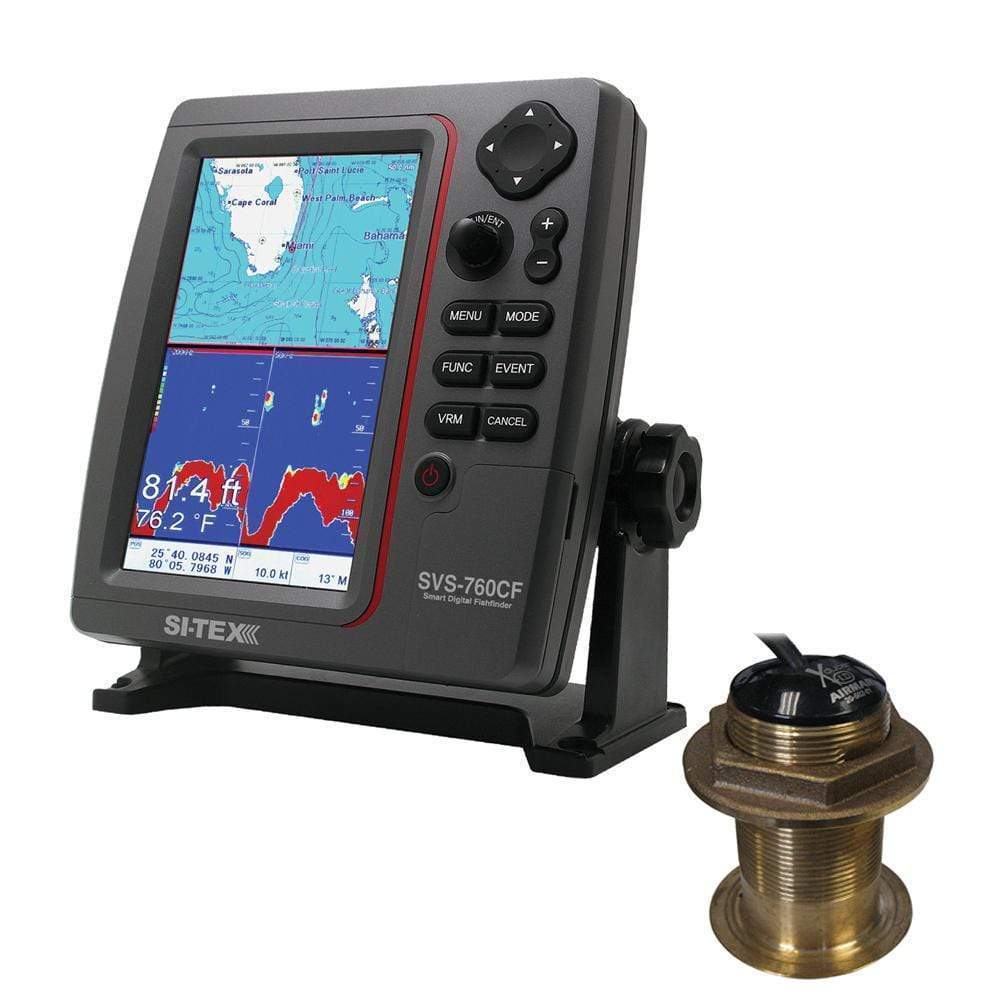 SI-TEX SVS-760CF Chartplotter/Fishfinder B60 20-Degee #SVS-760CFB60-20