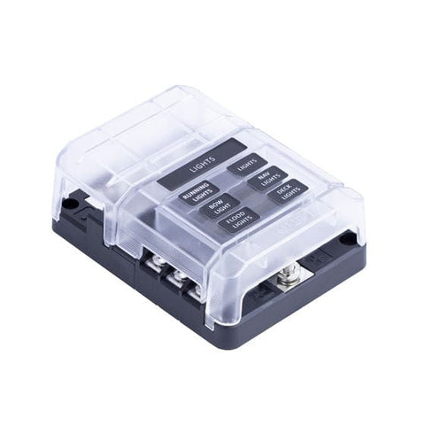 Sierra Qualifies for Free Shipping Sierra 408 Series Fuse Block 6-Gang with Bus Bar and Cover #FS40830