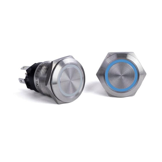 Sierra Qualifies for Free Shipping Sierra Push Button Switch Blue Halo #AV10030B
