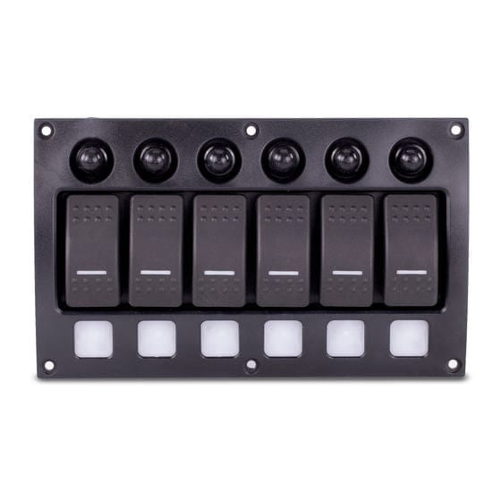 Sierra Qualifies for Free Shipping Sierra Switch Panel Water Resistant 6P Contura & Circuit Breaker #SP21010