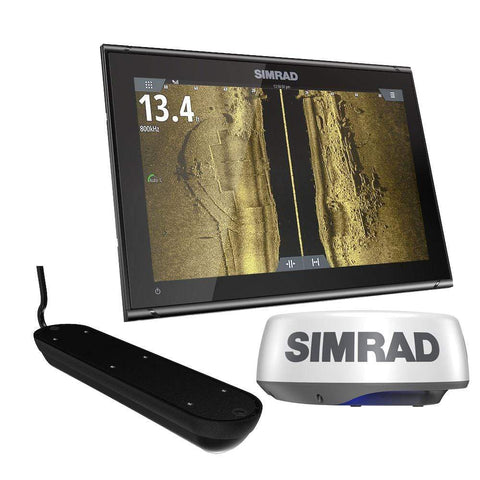 Simrad Go12 Xse Chartplotter Radar Bundle Halo20+ T/M And #000-15619-001