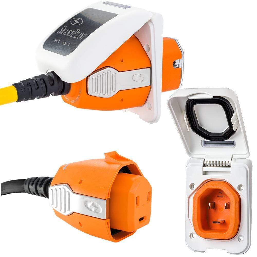SmartPlug 30a Connector and Non-Metallic Inlet White #B30ASSYPW