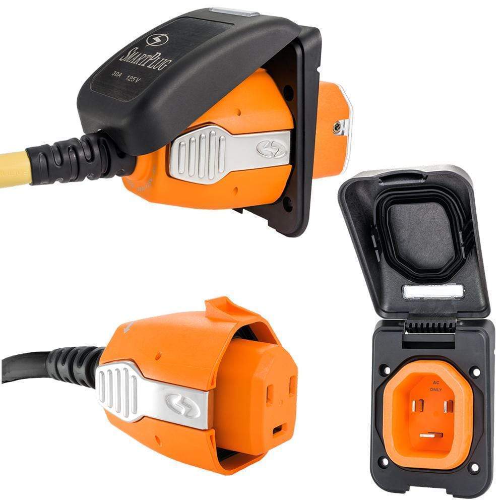 SmartPlug 30a Connector & Non Metallic Inlet Black #B30ASSYPB