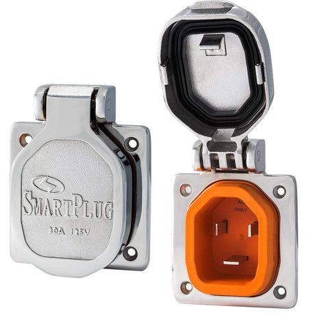 SmartPlug Qualifies for Free Shipping SmartPlug 30a Inlet with Stainless Cover #BM30NT