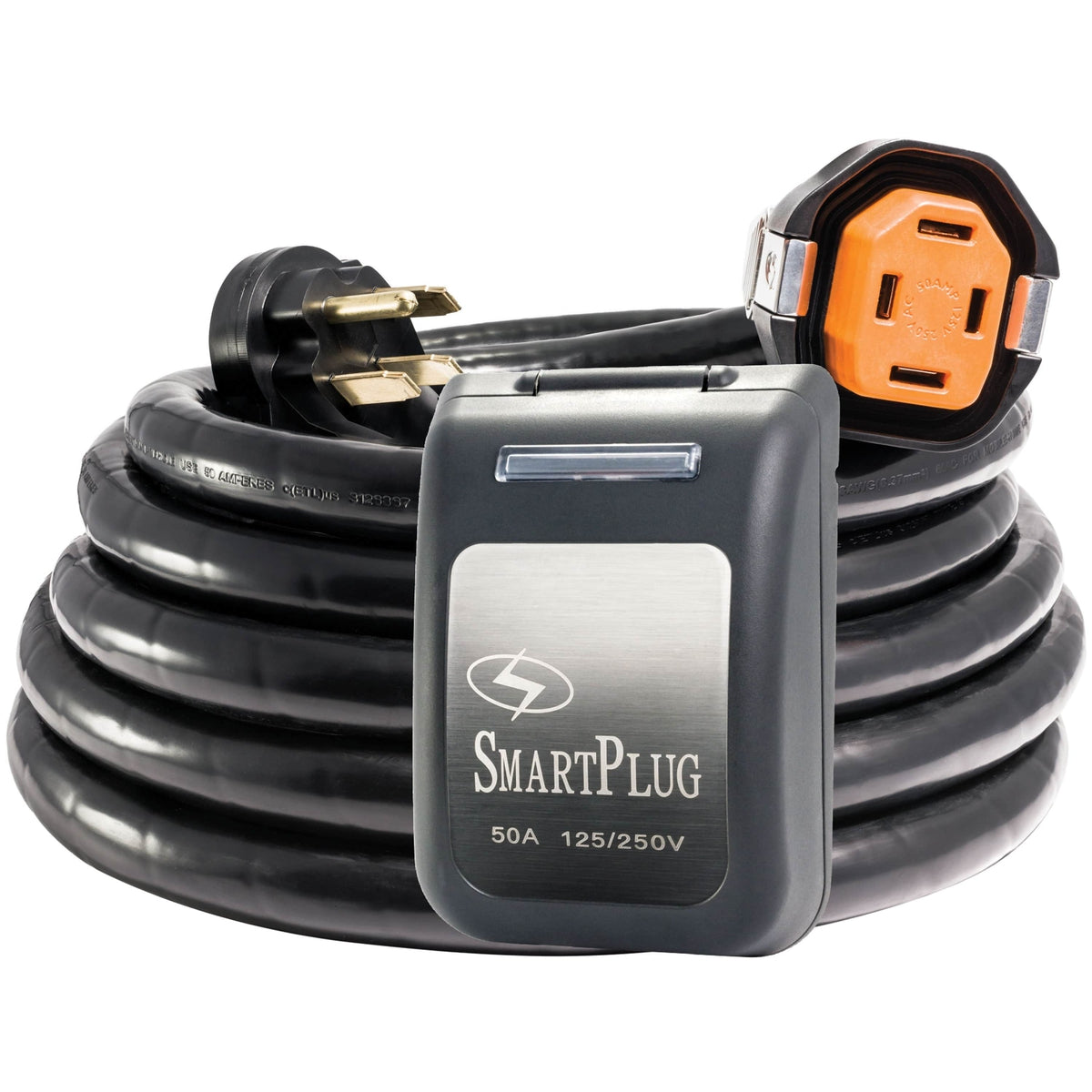 SmartPlug Cordset Combo RV Power End Inlet 50a 30' Black #R50304BM50PB