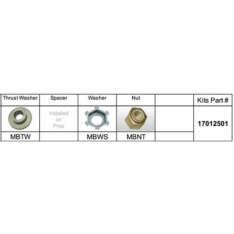 Solas Qualifies for Free Shipping Solas MB-PKT Mercury Prop Kit Assembly 9.9-25HP #17012501