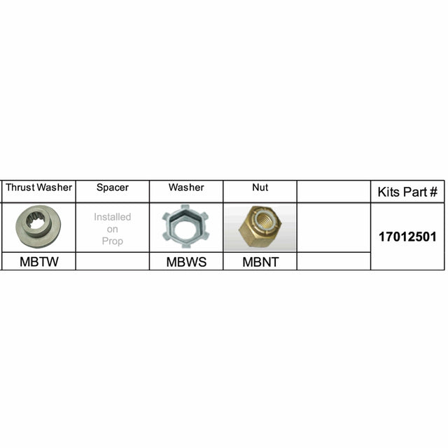 Solas Qualifies for Free Shipping Solas MB-PKT Mercury Prop Kit Assembly 9.9-25HP #17012501