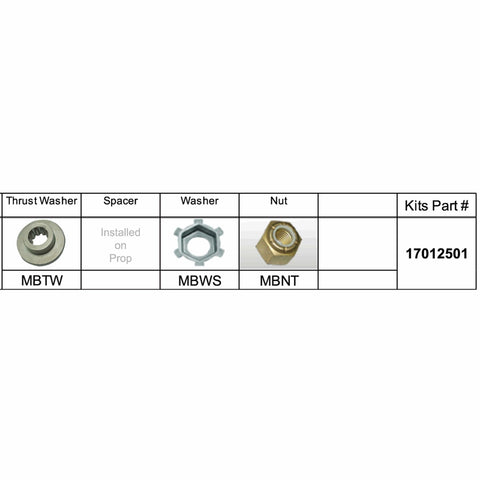 Solas Qualifies for Free Shipping Solas MB-PKT Mercury Prop Kit Assembly 9.9-25HP #17012501