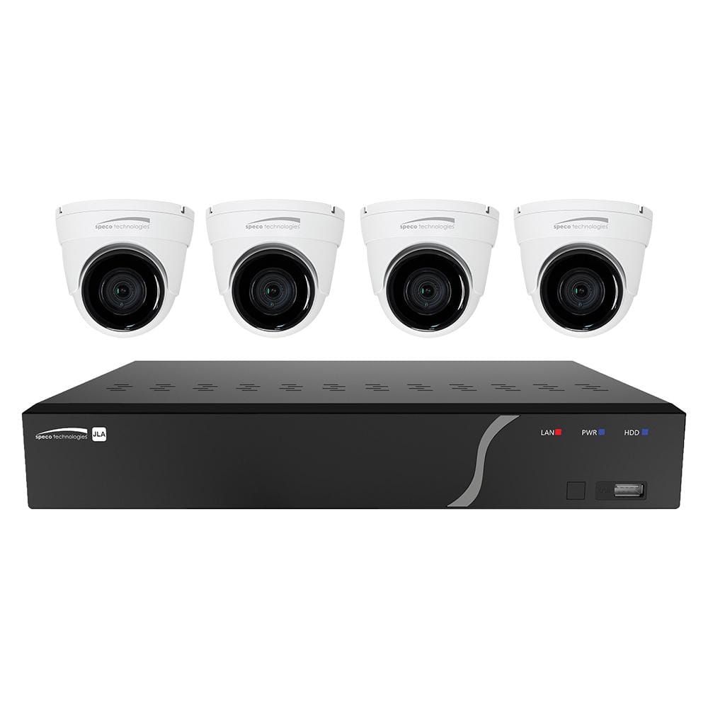 Speco Qualifies for Free Shipping Speco 4 Channel NVR Kit with 4 Outdoor IR 5mp IP Cameras #ZIPK4T2