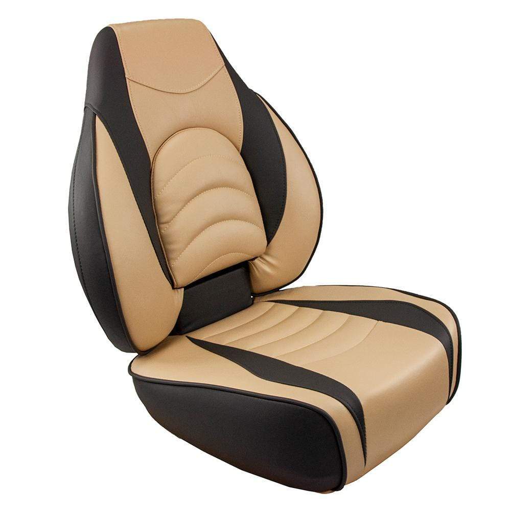 Springfield Qualifies for Free Shipping Springfield Deluxe Fish Pro High Back Seat Charcoal/Tan #1041684-1