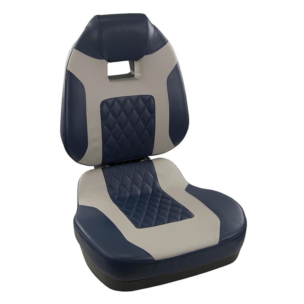 Springfield Not Qualified for Free Shipping Springfield Fish Pro II High Back Folding Seat Blue/Gray #1041419