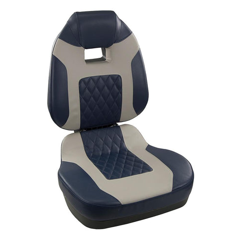 Springfield Not Qualified for Free Shipping Springfield Fish Pro II High Back Folding Seat Blue/Gray #1041419