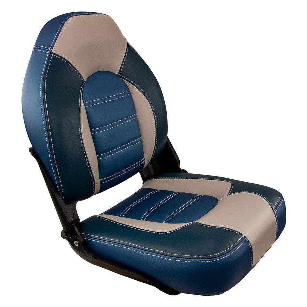 Springfield Qualifies for Free Shipping Springfield Skipper Premium H/B Folding Seat Blue/Grey #1061069-B