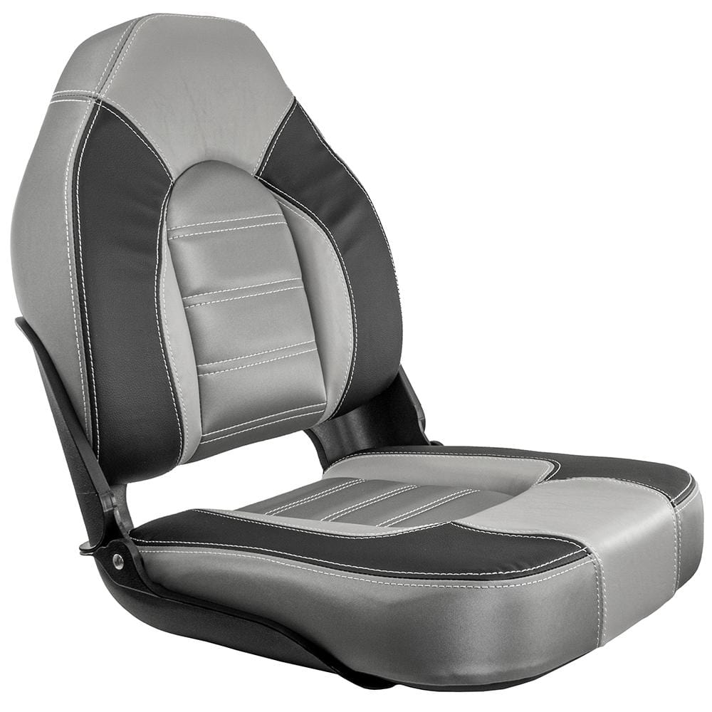 Springfield Qualifies for Free Shipping Springfield Skipper Premium H/B Folding Seat Charcoal/Grey #1061063-B