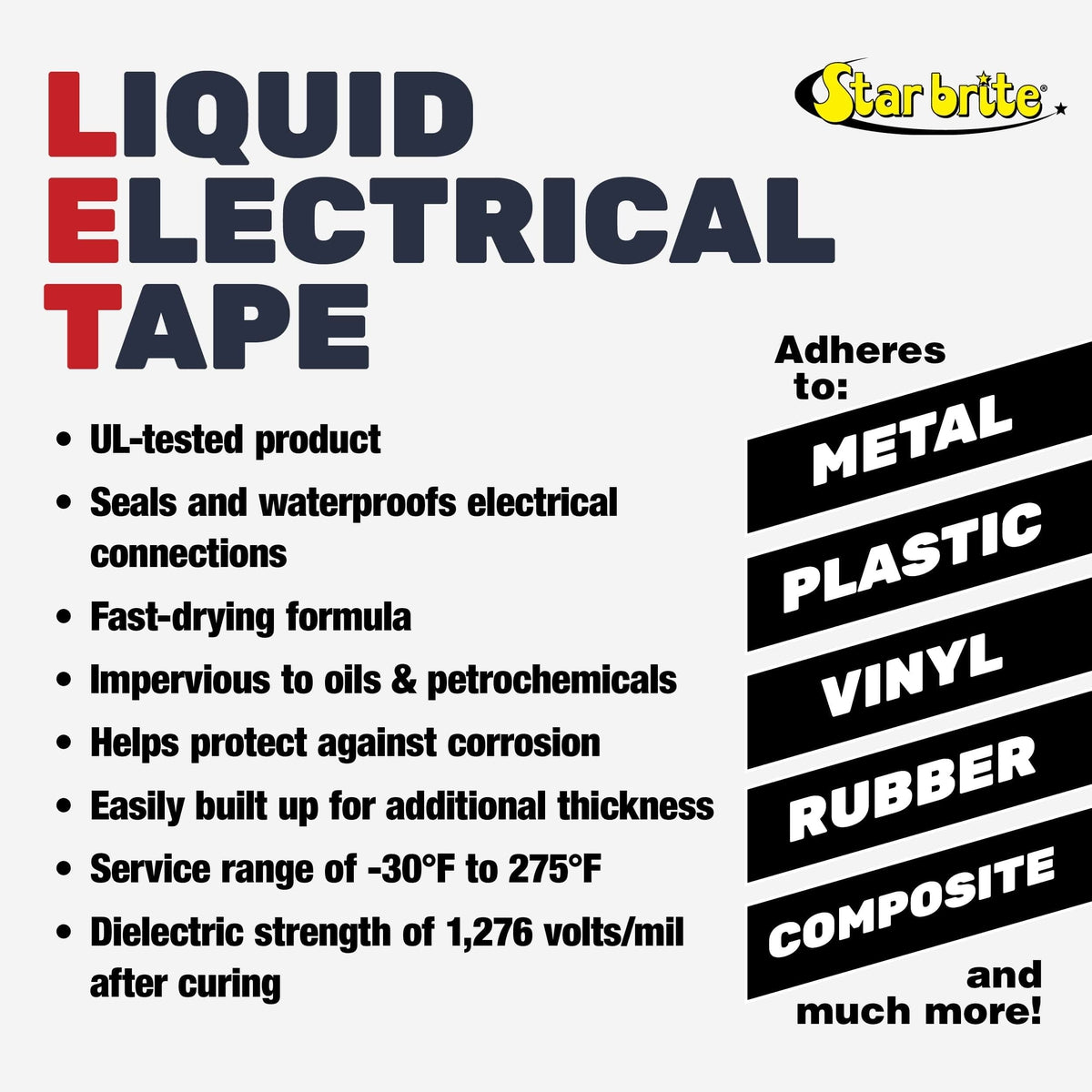 Star Brite Qualifies for Free Shipping Star Brite Black Liquid Electrical Tape 32 oz #084134