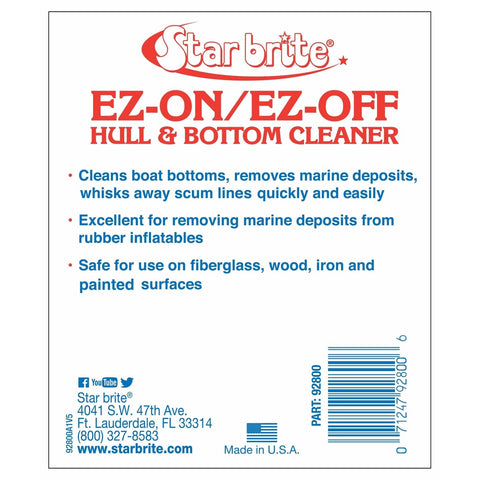 Star Brite Qualifies for Free Shipping Star Brite EZ-ON EZ-OFF Hull and Bottom Cleaner Gallon #092800