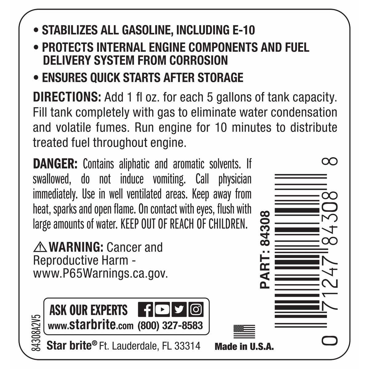 Star Brite Qualifies for Free Shipping Star Brite Gas Storage Additive 8 oz #84308