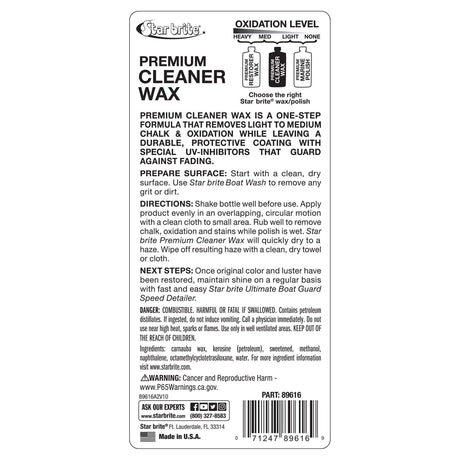 Star Brite Qualifies for Free Shipping Star Brite One Step Heavy-Duty Premium Cleaner Wax with PTEF #89616